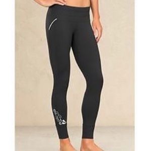Athleta Black Bunched Ankle Design Leggings XS